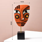 Abstract Pop Art Face Home Sculpture - Geometric Design, Vibrant Colours, view 5