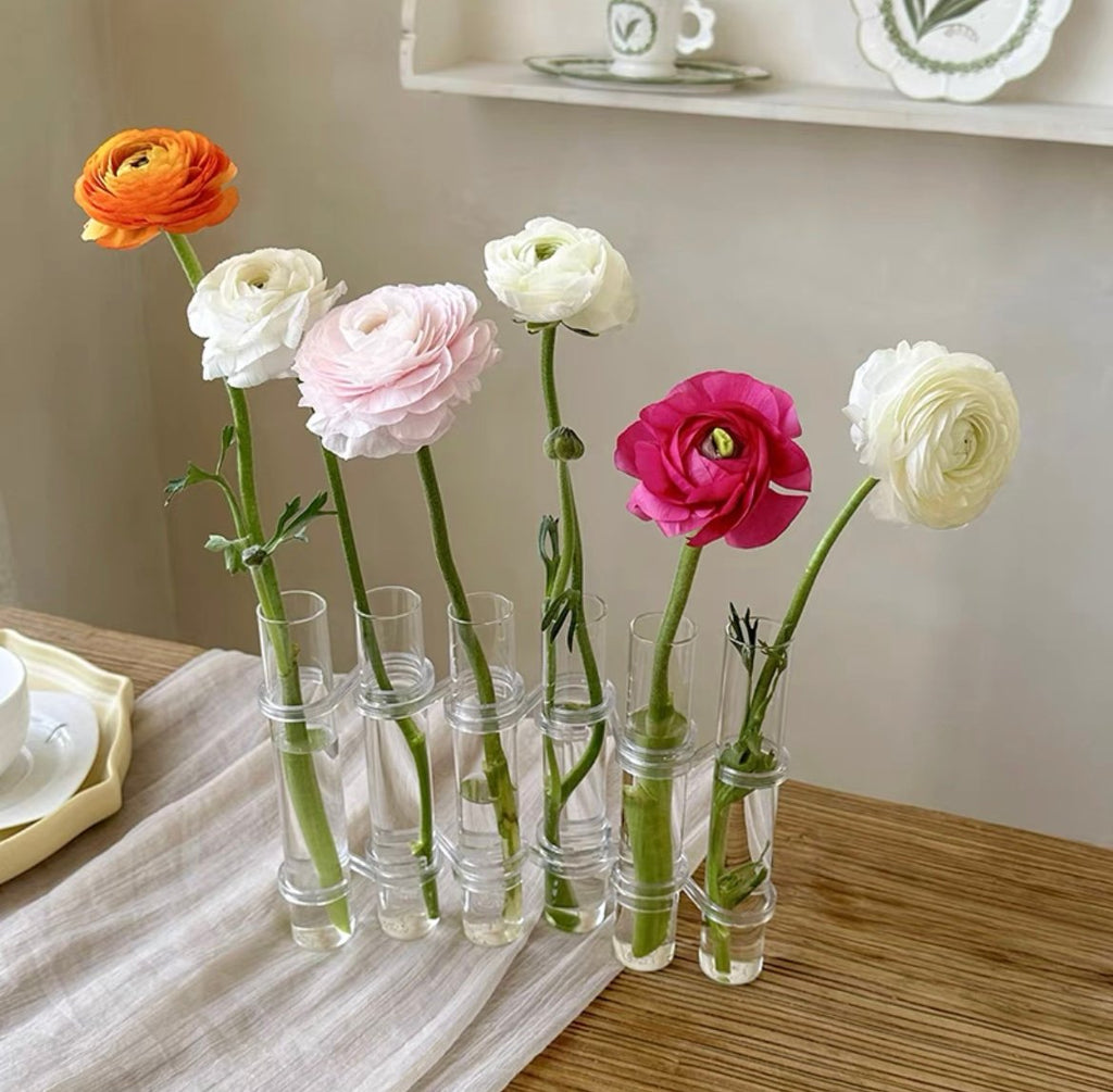 Flexible Glass Tube Flower Vase with Hinges - Borosilicate, 6 or 8 Tubes, view 11
