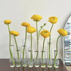 Flexible Glass Tube Flower Vase with Hinges - Borosilicate, 6 or 8 Tubes, view 2