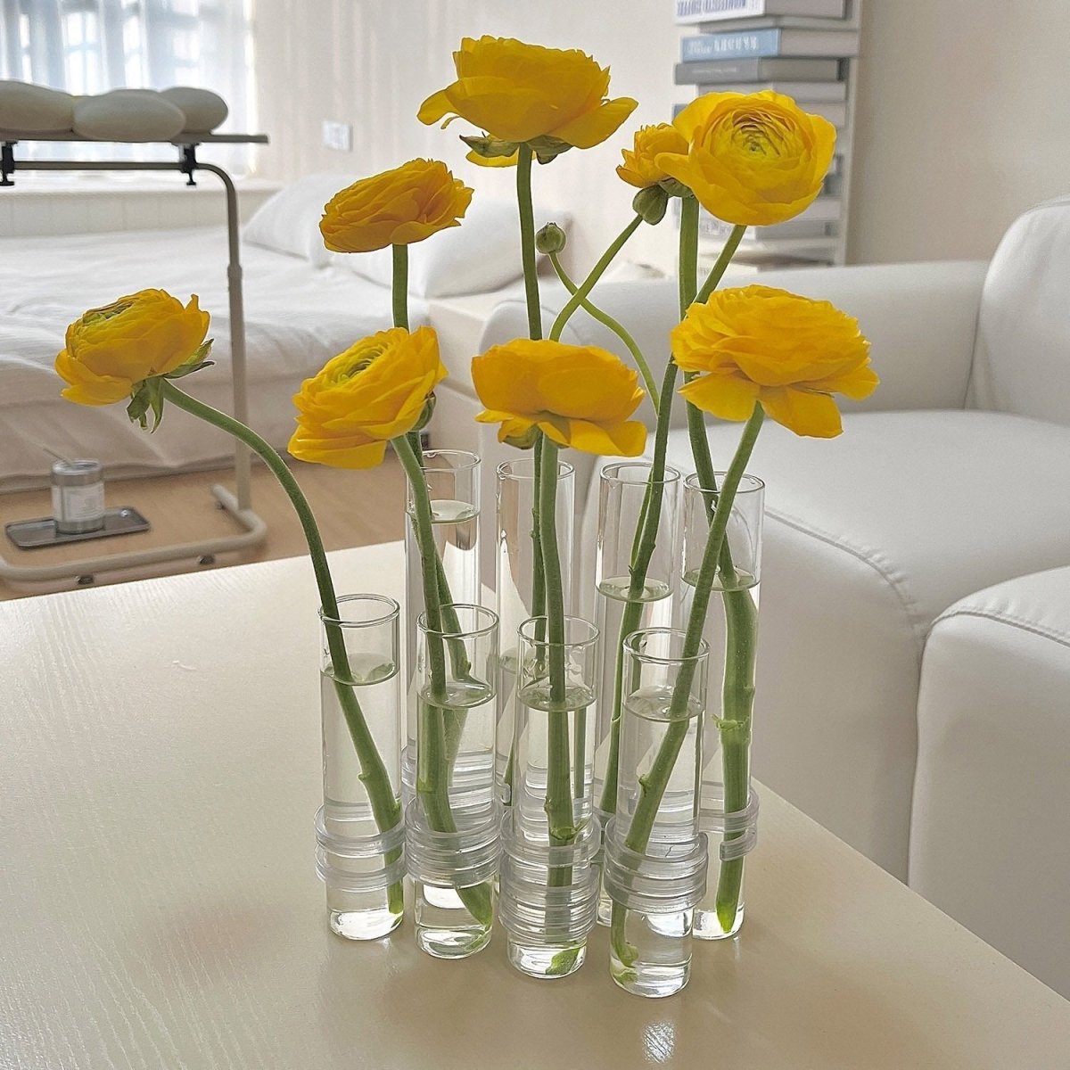 Flexible Glass Tube Flower Vase with Hinges - Borosilicate, 6 or 8 Tubes, view 6