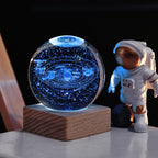 3D Galaxy Crystal Ball Nightlight Lamp - LED, USB Powered, 6cm, view 10