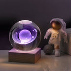 3D Galaxy Crystal Ball Nightlight Lamp - LED, USB Powered, 6cm, view 3
