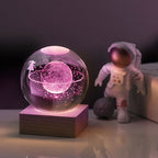 3D Galaxy Crystal Ball Nightlight Lamp - LED, USB Powered, 6cm, view 8