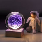 3D Galaxy Crystal Ball Nightlight Lamp - LED, USB Powered, 6cm, view 9