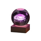 3D Galaxy Crystal Ball Nightlight Lamp - LED, USB Powered, 6cm