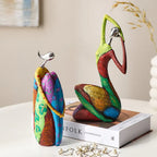 Modern Abstract Woman Sculptures for Home Decor - Handcrafted Resin, view 2