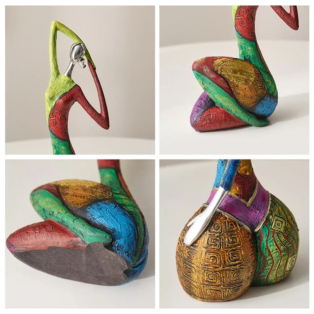 Modern Abstract Woman Sculptures for Home Decor - Handcrafted Resin, view 6