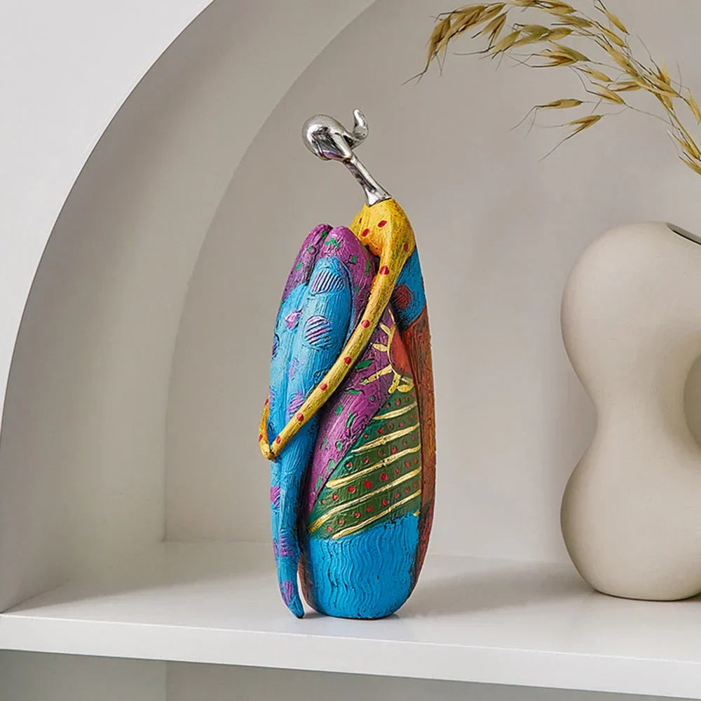 Modern Abstract Woman Sculptures for Home Decor - Handcrafted Resin, view 8