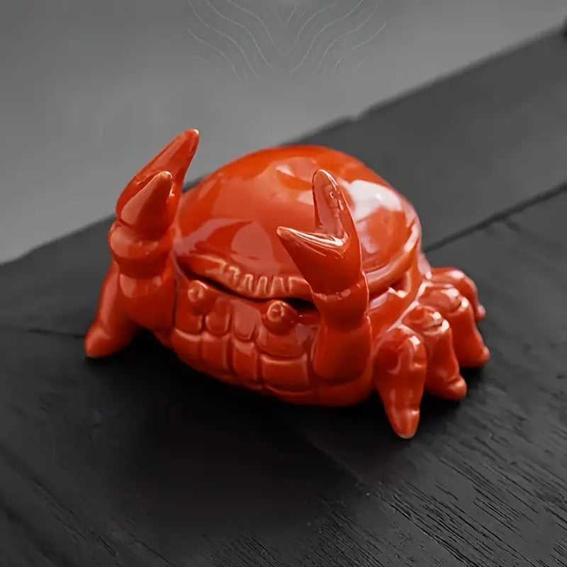 Crab Shaped Ashtray with Removable Lid - Easy to Clean, Fun Design, view 5