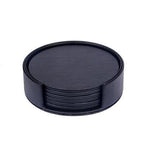 Vegan Leather Coaster Set - Marble Finish, Round or Square, view 10