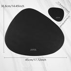 Triangle Faux Leather Placemat Set with Matching Coasters, 4 Colours, view 11