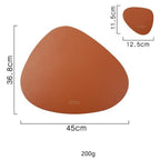 Triangle Faux Leather Placemat Set with Matching Coasters, 4 Colours, view 14
