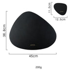 Triangle Faux Leather Placemat Set with Matching Coasters, 4 Colours, view 15