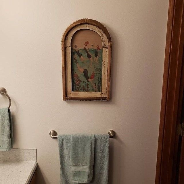 Swimming Wall Art Bathroom Decor - Wood Print, 30x20cm, Ready to Hang, view 5