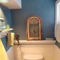 Swimming Wall Art Bathroom Decor - Wood Print, 30x20cm, Ready to Hang