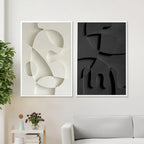 Abstract Minimalist 3D Canvas Wall Art for Living Room or Office - Unframed, view 2