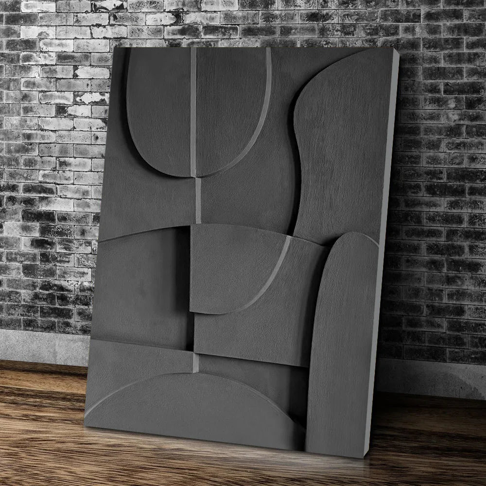 Abstract Minimalist 3D Canvas Wall Art for Living Room or Office - Unframed, view 3