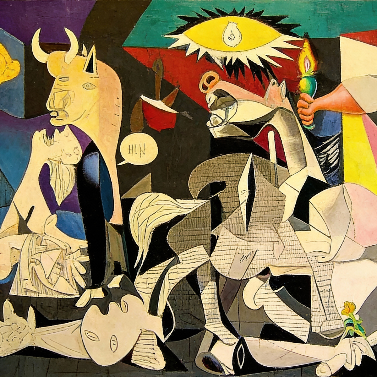 Guernica Picasso Canvas Art Print - Cotton Canvas, Vertical Rectangular, view 3