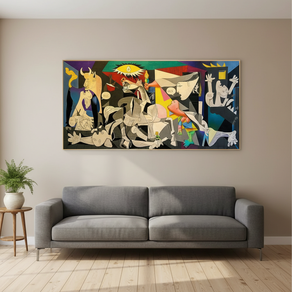 Guernica Picasso Canvas Art Print - Cotton Canvas, Vertical Rectangular