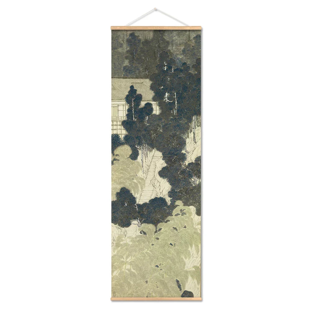 Japanese Ou-Mi Ukiyoe Scroll Print Poster - Canvas, Vertical Rectangle, view 12