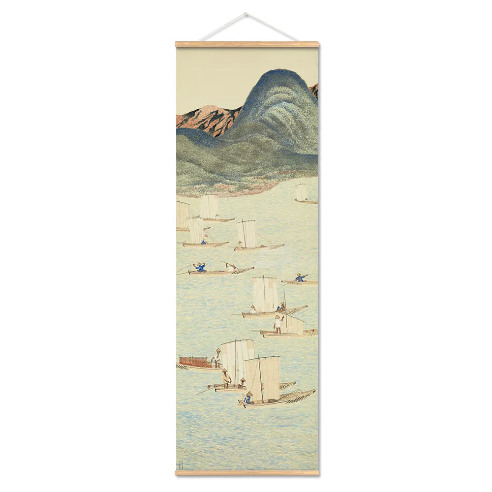 Japanese Ou-Mi Ukiyoe Scroll Print Poster - Canvas, Vertical Rectangle, view 13