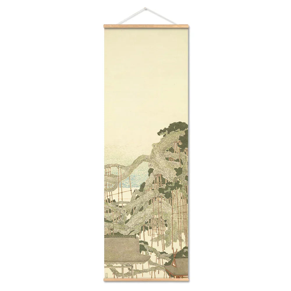 Japanese Ou-Mi Ukiyoe Scroll Print Poster - Canvas, Vertical Rectangle, view 2
