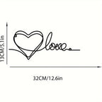 Metal Love Heart 3D Wall Decoration for Bedroom or Living Room - Iron Art, view 4