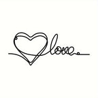 Metal Love Heart 3D Wall Decoration for Bedroom or Living Room - Iron Art
