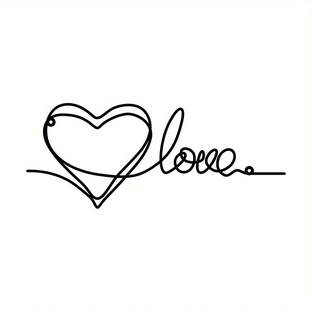 Metal Love Heart 3D Wall Decoration for Bedroom or Living Room - Iron Art