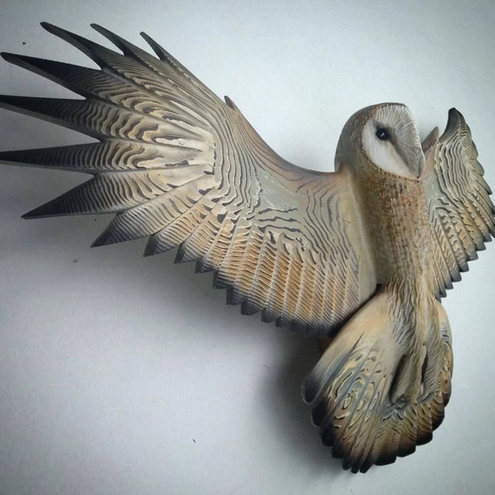 Wooden Owl Wall Decoration for Home - Premium Quality Wood, Shellac Finish, view 3