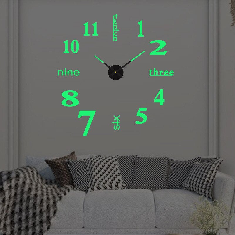 Large Modern Wall Clock for Home - 40cm Diameter, Quartz Movement, view 11