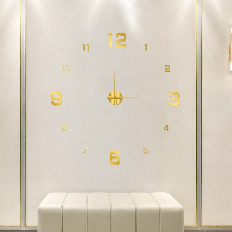 Large Modern Wall Clock for Home - 40cm Diameter, Quartz Movement, view 3