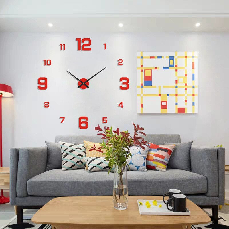 Large Modern Wall Clock for Home - 40cm Diameter, Quartz Movement, view 4