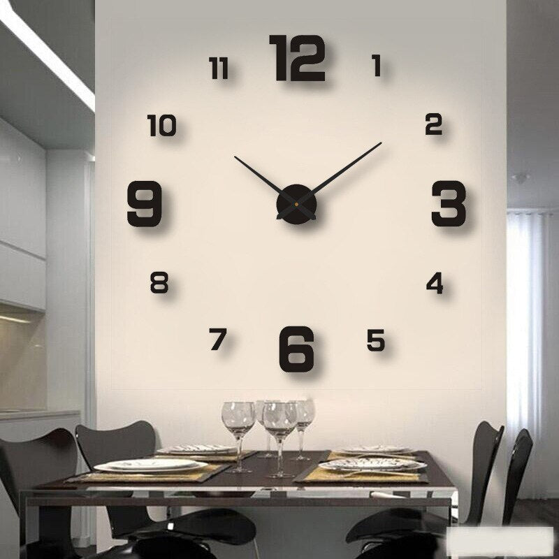 Large Modern Wall Clock for Home - 40cm Diameter, Quartz Movement