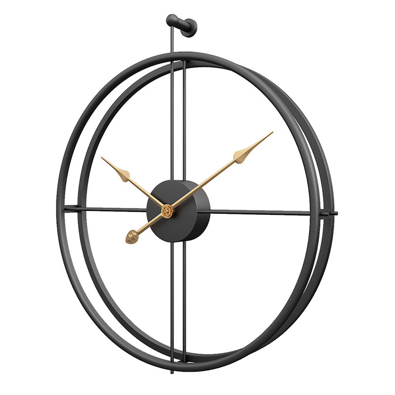 Nordic Minimalist Large Silent Wall Clock for Home - 20 Inch Iron, view 2
