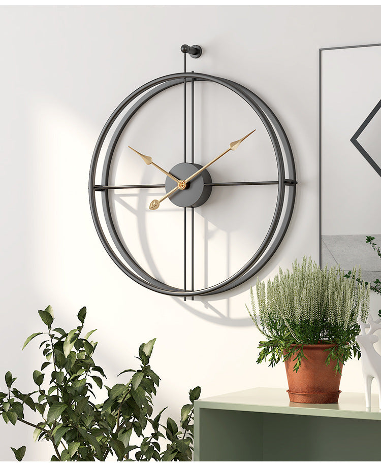 Nordic Minimalist Large Silent Wall Clock for Home - 20 Inch Iron, view 6