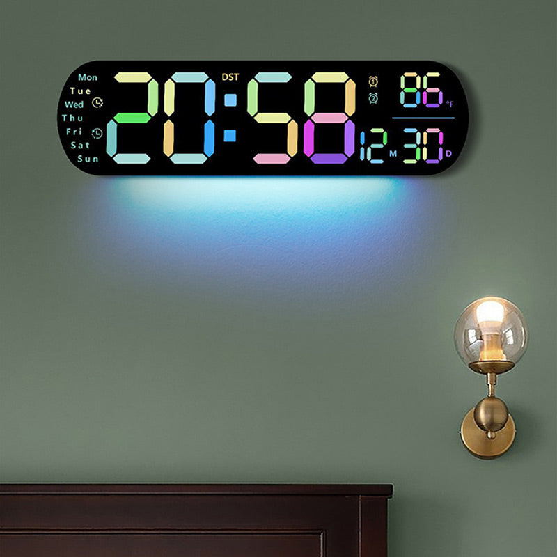 Multifunctional Decorative LED Digital Wall Clock - 35 cm, PVC, view 10