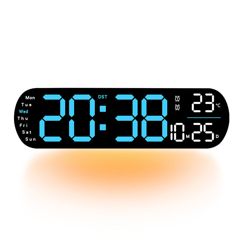 Multifunctional Decorative LED Digital Wall Clock - 35 cm, PVC