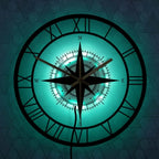Nautical Compass Wall Clock - 30cm Metal, Silent Operation, view 4