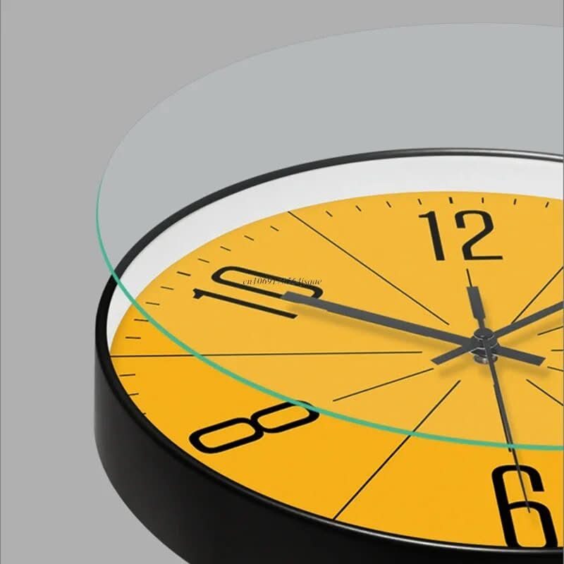Black Nordic Style Wall Clock - Quartz Movement, Plastic and Glass, 11.8 Inch, view 4
