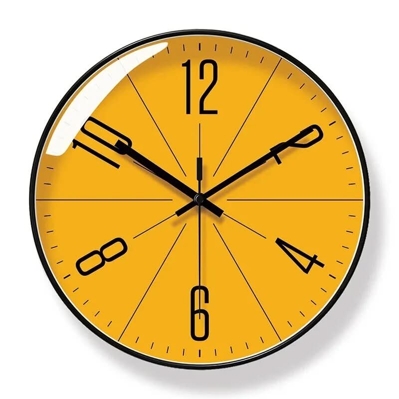 Black Nordic Style Wall Clock - Quartz Movement, Plastic and Glass, 11.8 Inch, view 6