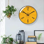 Black Nordic Style Wall Clock - Quartz Movement, Plastic and Glass, 11.8 Inch