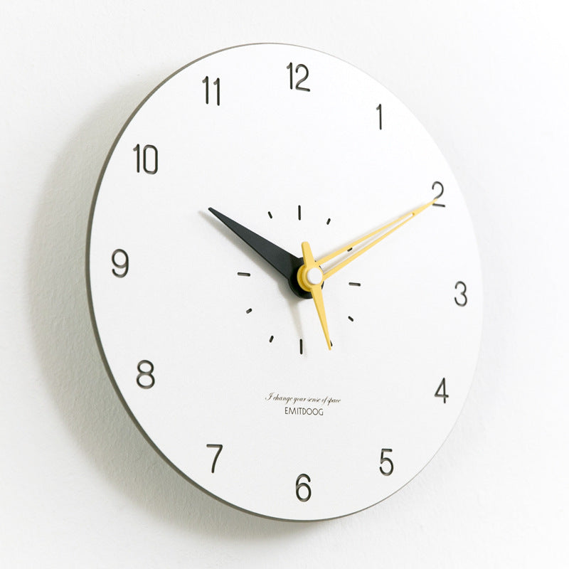 Minimalistic Modern Round Wall Clock - Silent Sweep, 29 cm, MDF Acrylic, view 2