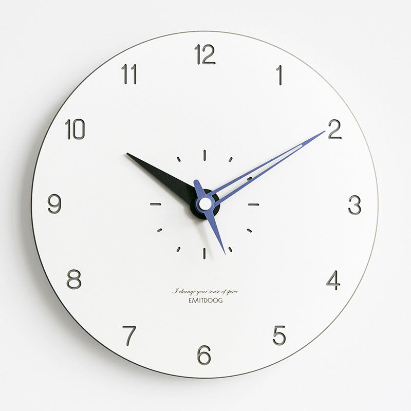 Minimalistic Modern Round Wall Clock - Silent Sweep, 29 cm, MDF Acrylic