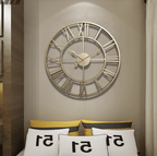 Skeleton Wall Clock with Silent Non-Ticking Quartz Mechanism - Matte Gold or Bronze, view 3