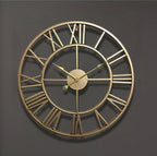 Skeleton Wall Clock with Silent Non-Ticking Quartz Mechanism - Matte Gold or Bronze, view 4