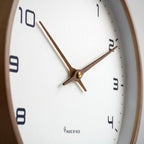 Wooden Wall Clock Silent Scandinavian - Solid Wood, 9.8" or 11.8", view 2