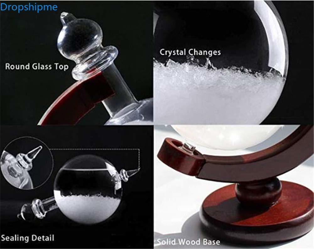 Storm Glass Weather Predicting Forecast Bottle - Crystal Desktop Barometer, view 6