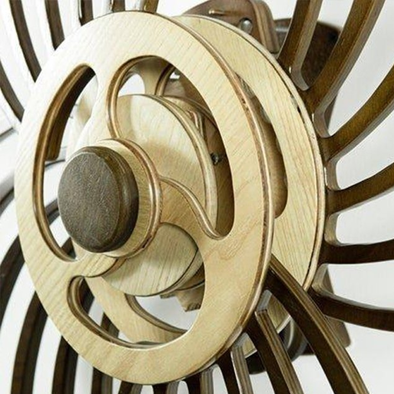 Handmade Wooden Kinetic Sculpture - Winding Spring Mechanism, 580g, view 7