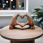 Handcrafted Wooden Heart Sculpture - Natural Wood, 20 x 12 x 6 cm, view 2